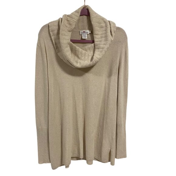 Vineyard Vines Cowl Neck Cream Tunic Size M - Picture 1 of 8
